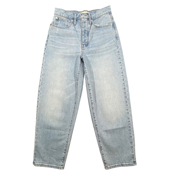 Madewell Denim - Madewell Light Blue Balloon Jeans High Rise Tapered Womens Size 25